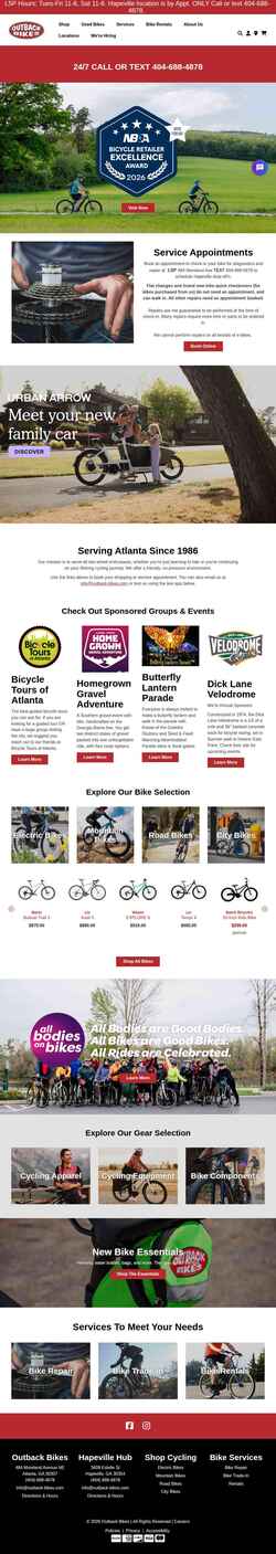 Snímek obrazovky www.outback-bikes.com