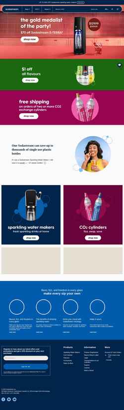 Снимак екрана sodastream.ca