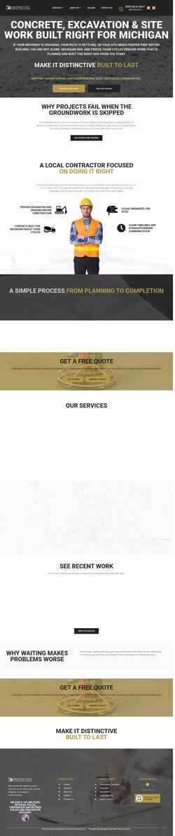 Screenshot distinctcrete.com