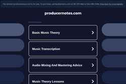Screenshot producernotes.com