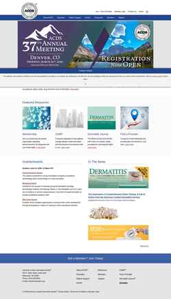 Screenshot www.contactderm.org