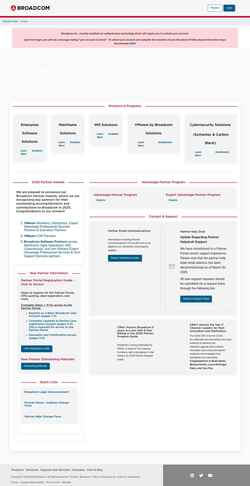 Captura de pantalla partnerportal.broadcom.com