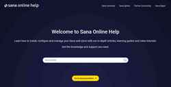 Screenshot support.sana-commerce.com