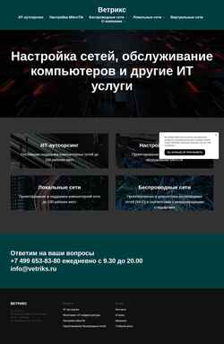 Screenshot vetriks.ru