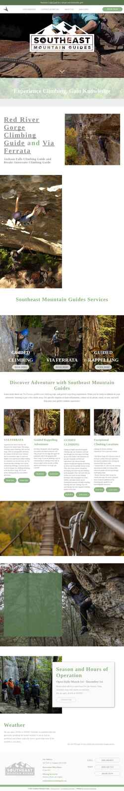 Screenshot www.southeastmountainguides.com