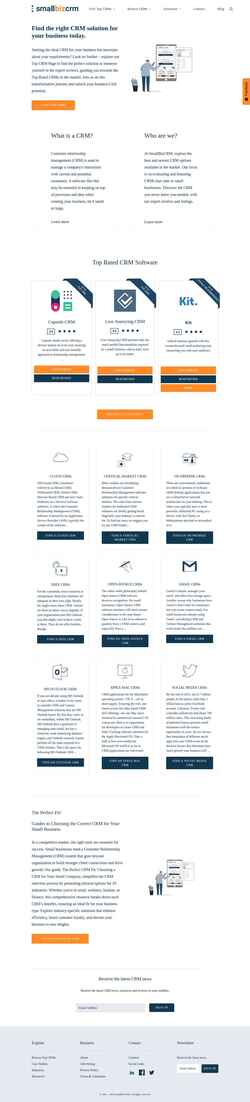 Snímek obrazovky smallbizcrm.com
