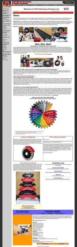 Captură de ecran www.tceperformanceproducts.com