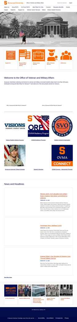 Στιγμιότυπο οθόνης veterans.syracuse.edu