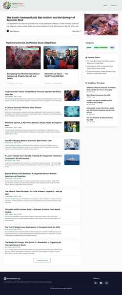 Снимак екрана earthtimes.org