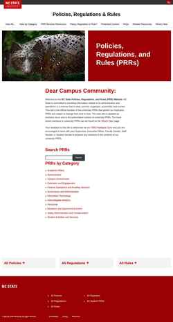 Captură de ecran policies.ncsu.edu