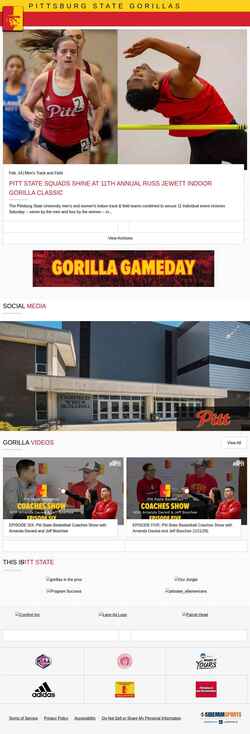 Снимак екрана pittstategorillas.com