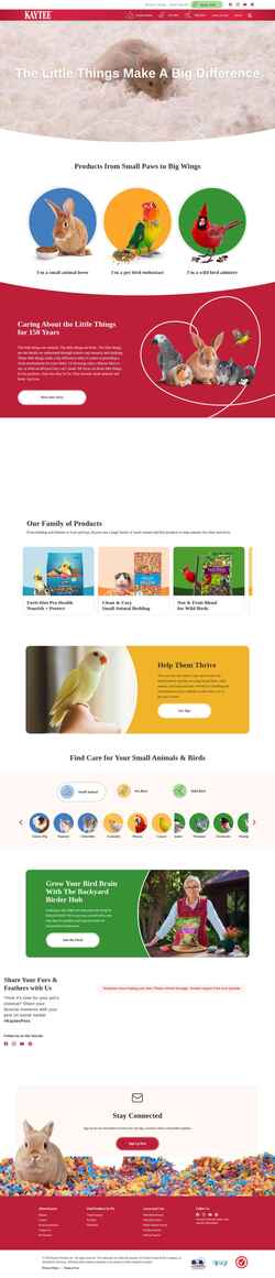 Screenshot www.kaytee.com