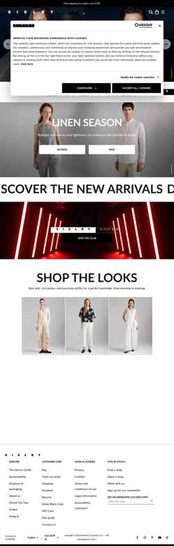 Snímek obrazovky it.sisley.com
