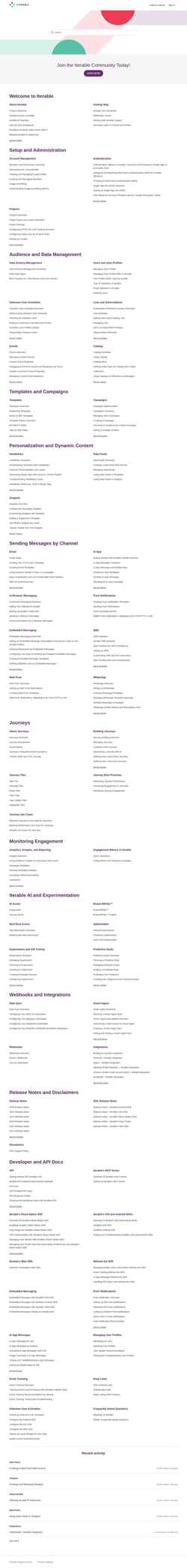 Captura de pantalla support.iterable.com