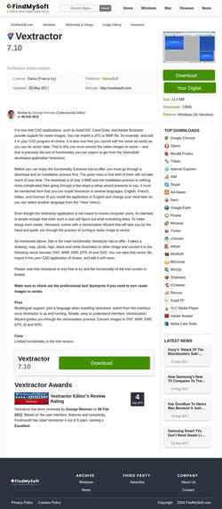 Screenshot vextractor.findmysoft.com