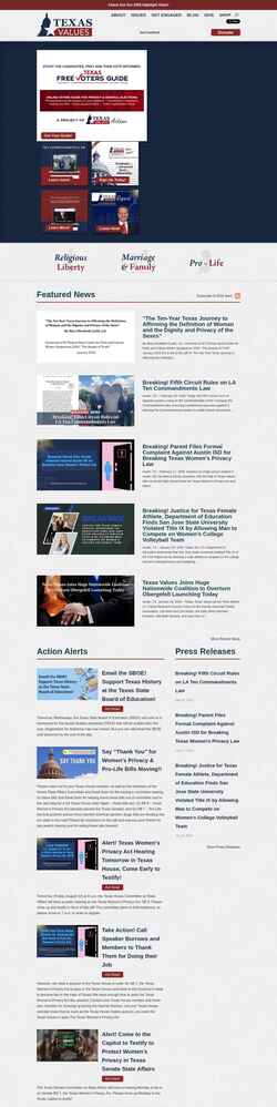 Screenshot txvalues.org