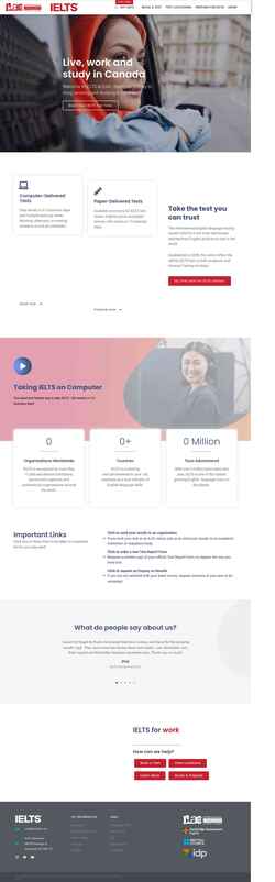 Screenshot ieltsvancouver.com