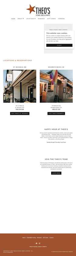 Screenshot theossteakhouse.com