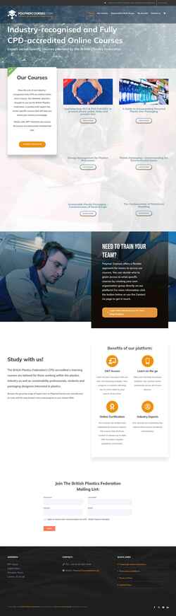 Screenshot www.polymercourses.com