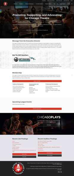 Снимак екрана leagueofchicagotheatres.org