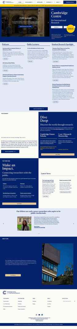 Снимак екрана cambridge-research.org