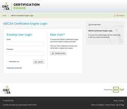 Screenshot www.certificationengine.org