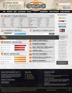 Schermafbeelding www.carcomplaints.com
