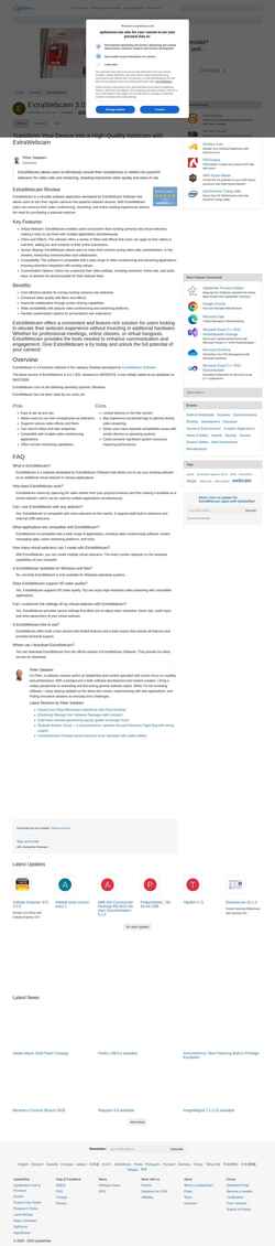 Snímek obrazovky extrawebcam.updatestar.com