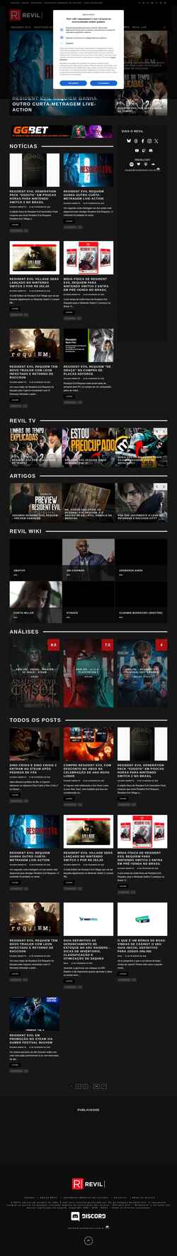 Στιγμιότυπο οθόνης residentevil.com.br