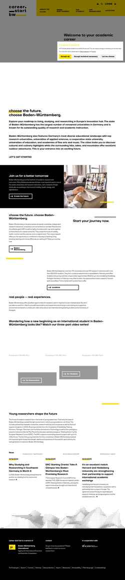 Schermata career-start-bw.com