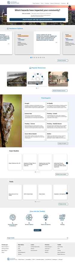 Captura de pantalla toolkit.climate.gov