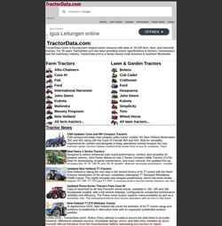 Ekran görüntüsü tractordata.com