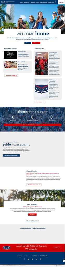 Screenshot faualumni.org