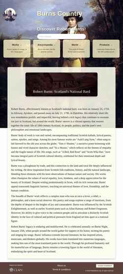 Снимак екрана robertburns.org