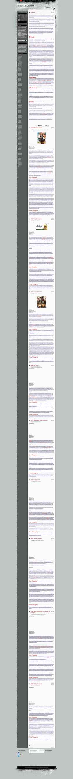Screenshot www.pongandbeyond.com