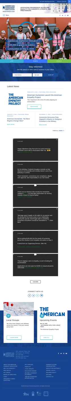 Screenshot americanhumanist.org