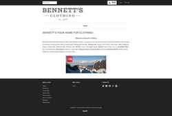 Captura de pantalla bennettsclothing.com
