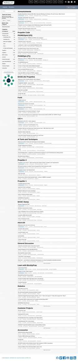 Zrzut ekranu forums.parallax.com