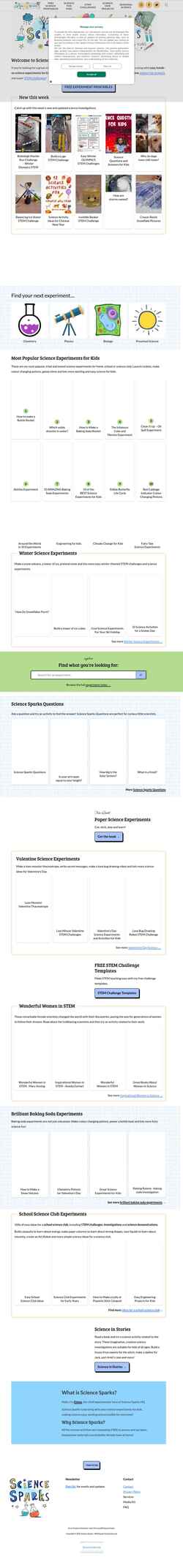 Captura de pantalla www.science-sparks.com
