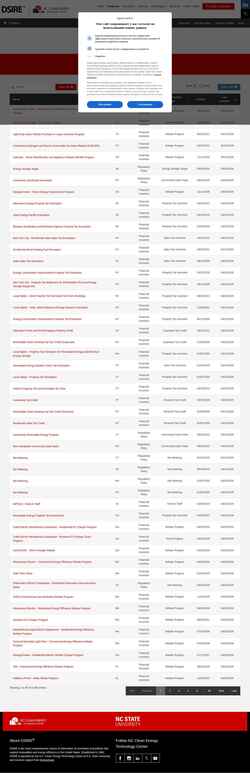 Screenshot programs.dsireusa.org