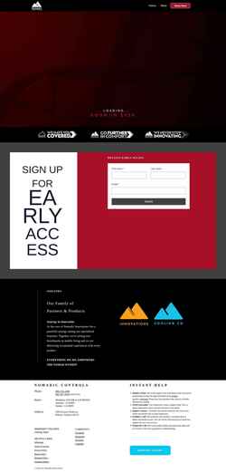 Screenshot www.nomadiccontrols.com