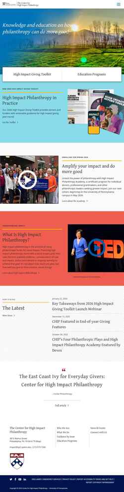Снимак екрана www.impact.upenn.edu