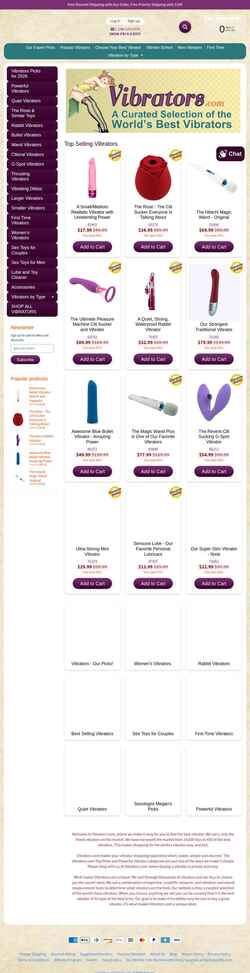 Captura de pantalla vibrators.com