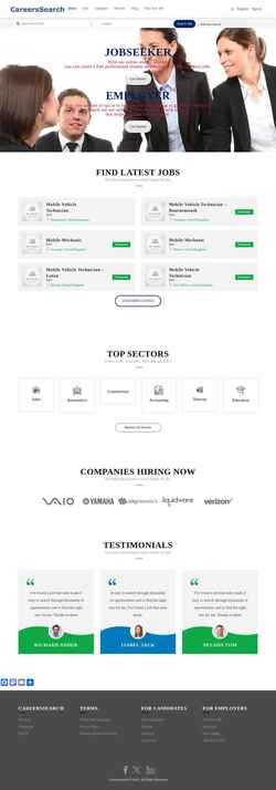 Screenshot careerssearch.uk