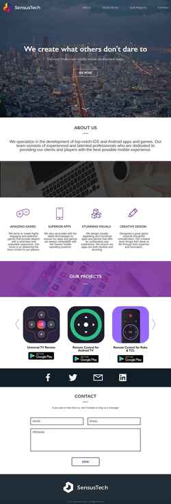 Screenshot sensustech.com