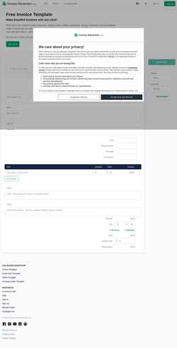 Screenshot invoice-generator.com