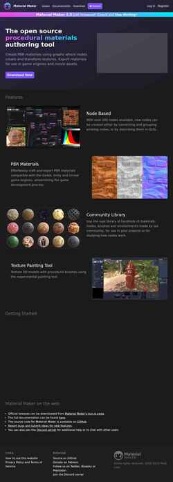 Screenshot www.materialmaker.org