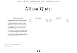 Schermafbeelding www.alissaquart.com