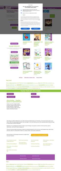 Captura de pantalla alicekeeler.com