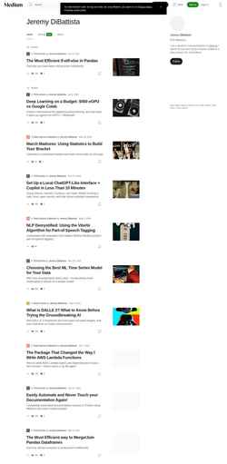 Screenshot jerdibattista.medium.com